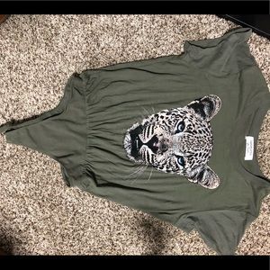 NWOT daydreamer for free people leopard bodysuit